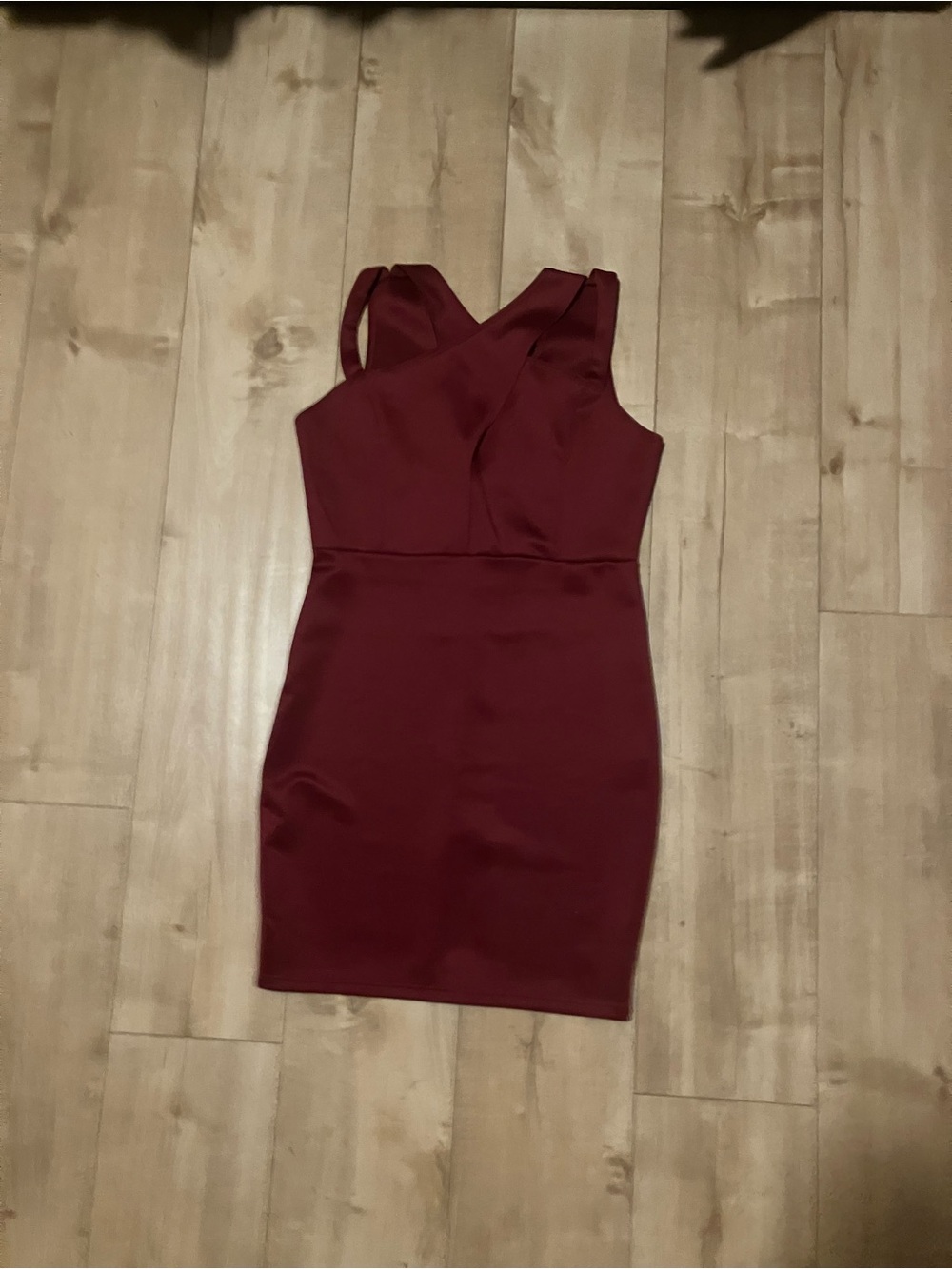 Forplay One-Shoulder Bodycon Dress in Burgundy